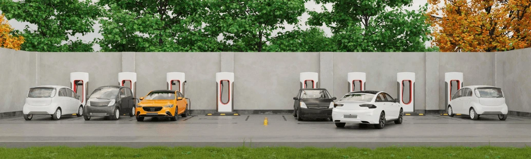 Parking avec bornes de recharge